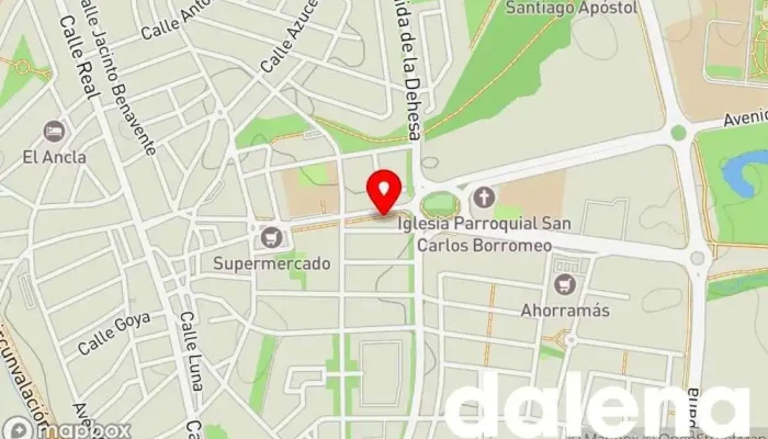 mapa de Abierto 24 Horas Supermercado en Villanueva de la Cañada
