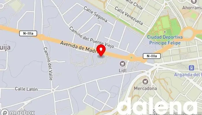 mapa de Ahorramas Supermercado, Comercio en Arganda del Rey