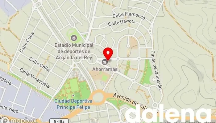 mapa de Ahorramas Supermercado, Comercio en Arganda del Rey
