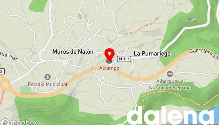 mapa de Alcampo Supermercado, Tienda de artículos para bebés, Panadería, Carnicería, Tienda de cosméticos, Pescadería, Mercado de alimentos frescos, Frutería, Tienda de artículos para el hogar, Tienda de productos para mascotas en Muros de Nalón