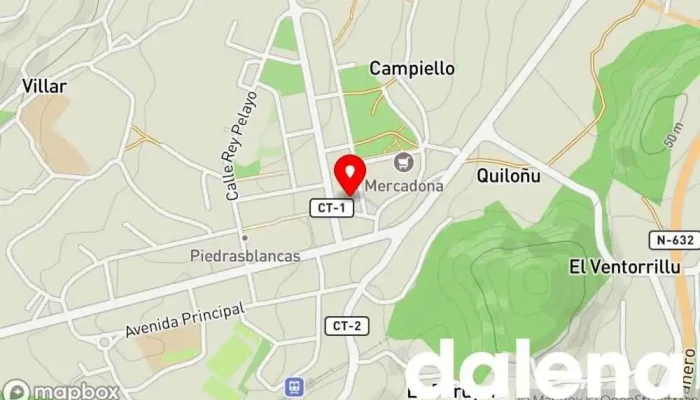 mapa de Alcampo Supermercado en Piedras Blancas