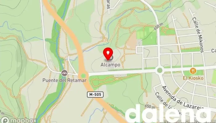 mapa de Alcampo Supermercado Supermercado, Tienda de artículos para bebés, Panadería, Carnicería, Tienda de cosméticos, Pescadería, Mercado de alimentos frescos, Frutería, Tienda de artículos para el hogar, Tienda de productos para mascotas en Las Rozas de Madrid