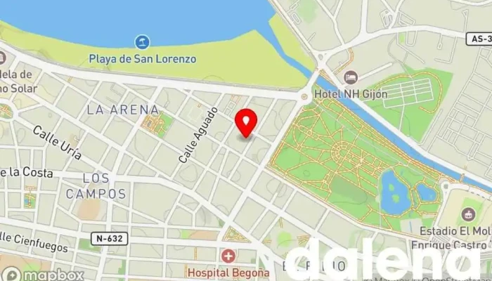 mapa de Alcampo Supermercado Supermercado, Tienda de artículos para bebés, Panadería, Carnicería, Tienda de cosméticos, Pescadería, Mercado de alimentos frescos, Frutería, Tienda de artículos para el hogar, Tienda de productos para mascotas en Gijón
