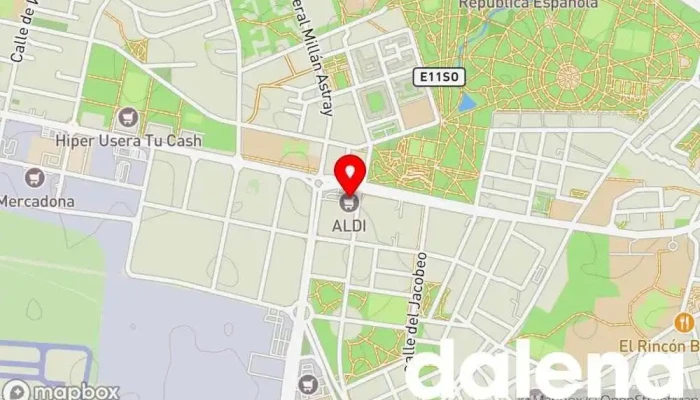 mapa de ALDI Supermercado de descuentos, Tienda general en Madrid