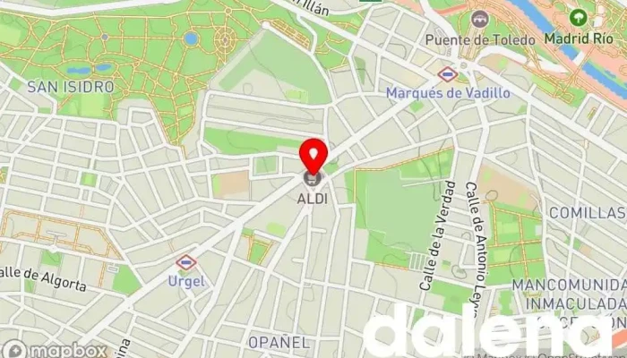 mapa de ALDI Supermercado de descuentos, Tienda general en Madrid