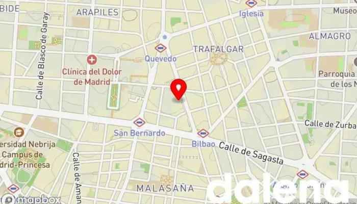 mapa de ALDI Supermercado de descuentos, Tienda general en Madrid