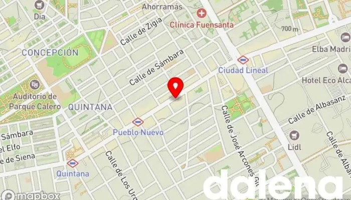 mapa de ALDI Supermercado de descuentos, Tienda general en Madrid