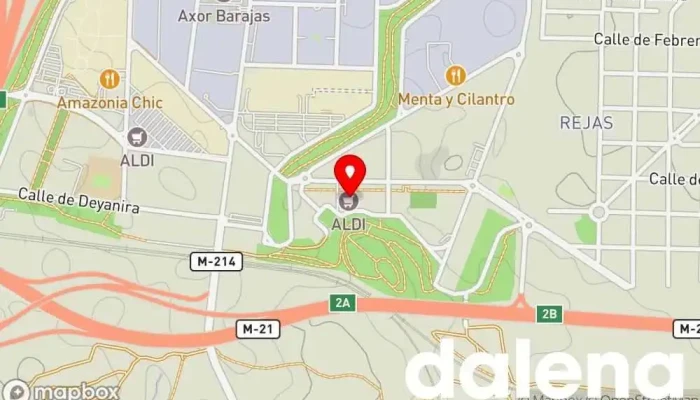 mapa de ALDI Supermercado de descuentos, Tienda general en Madrid