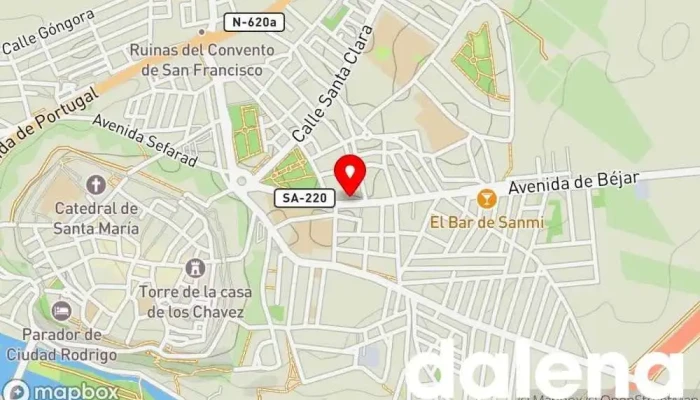 mapa de Alimentación Pan y Prensa Tienda de alimentación en Cdad. Rodrigo