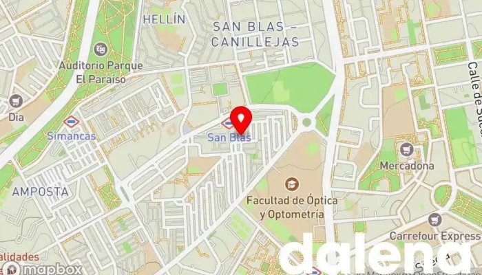 mapa de Alimentación plaza obra 3 Supermercado en Madrid
