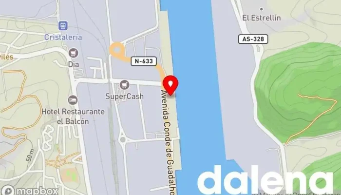 mapa de Alimentos El Arco, S. A. Tienda de alimentación, Supermercado en Avilés