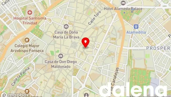 mapa de Almacenes Galan Tienda de telas en Salamanca