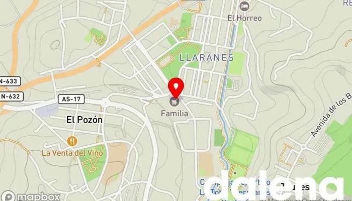 mapa de Autoservicios Familia Supermercado en Avilés
