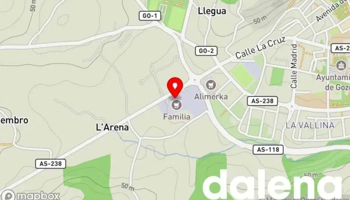 mapa de Autoservicios Familia Supermercado en La Arena