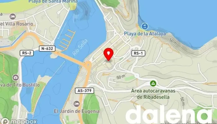 mapa de Casa Angélica Tienda de alimentación en Ribadesella