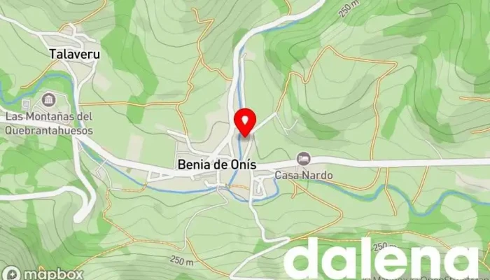 mapa de Casa de cosinas asturianas El Teyeru Tienda de alimentación en Benia de Onís