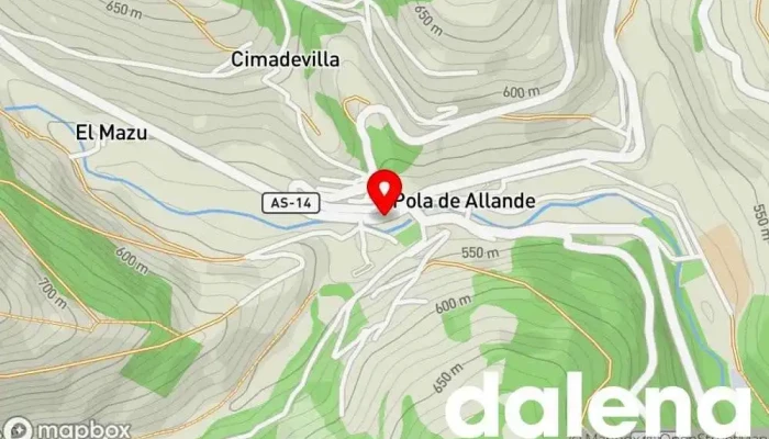 mapa de Casa Pérez Supermercados Coviran Supermercado en Pola de Allande