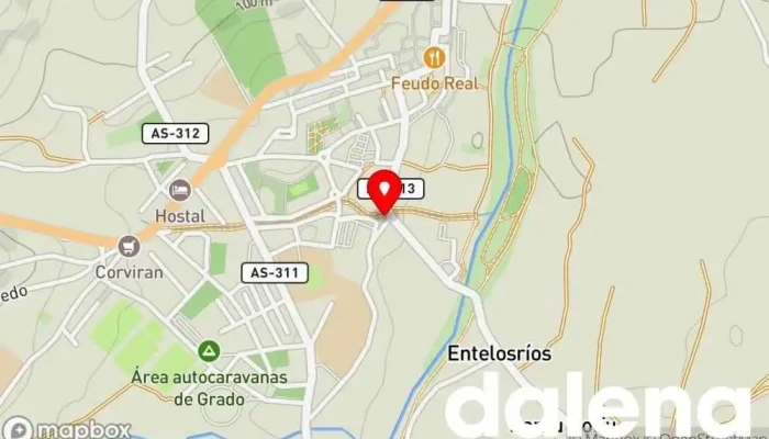mapa de Casa Villuir Tienda de alimentación, Cafetería en Grado