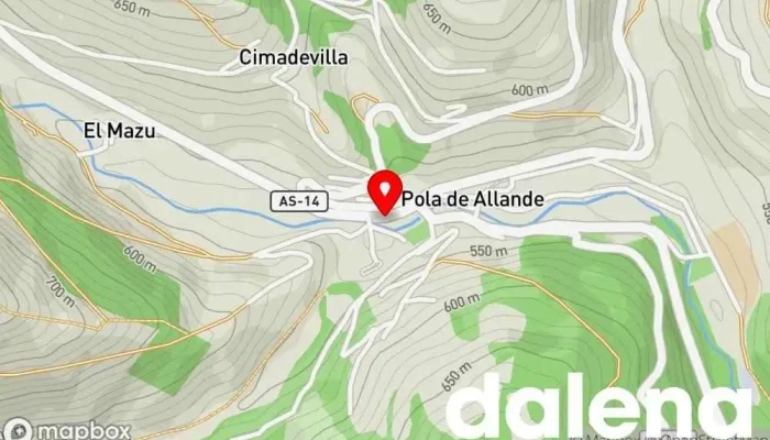 mapa de Castillo Tienda de alimentación en Pola de Allande