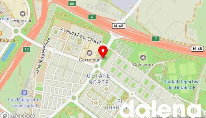 mapa de Centro Comercial Bulevar Getafe Centro comercial, Tienda de ropa, Restaurante de comida rápida, Hipermercado, Óptica, Farmacia, Proveedor de servicios de telecomunicaciones en Getafe
