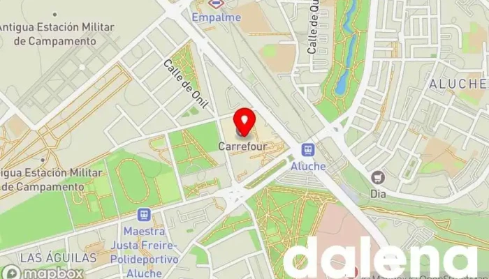 mapa de Centro Comercial Plaza Aluche Centro comercial, Tienda de ropa, Restaurante de comida rápida, Hipermercado, Óptica, Farmacia, Proveedor de servicios de telecomunicaciones, Agencia de viajes en Madrid