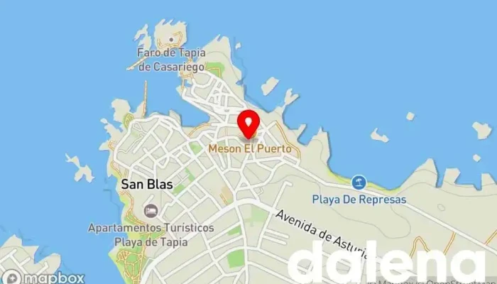 mapa de Comestibles Ovidio Tienda de alimentación en Tapia de Casariego