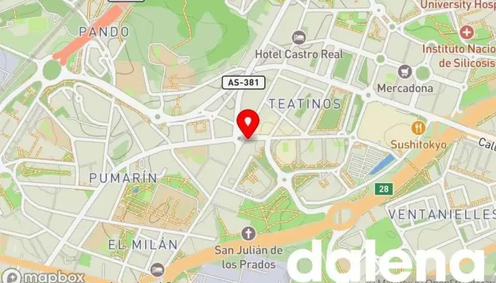 mapa de Cortés Tienda de alimentación en Oviedo