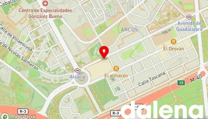 mapa de Día Alsacia Supermercado en Madrid
