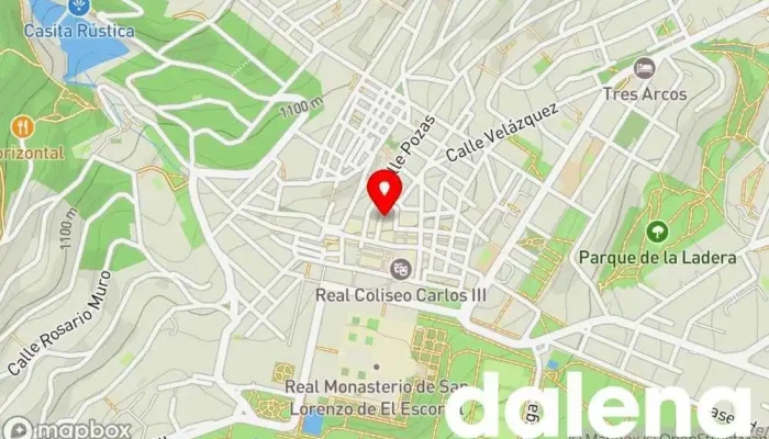 mapa de Dragon Rojo Supermercado Tienda de alimentación en San Lorenzo de El Escorial