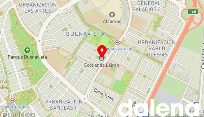 mapa de Ecotienda Lairen Tienda de alimentos naturales, Tienda de alimentación, Tienda de alimentos orgánicos en Getafe