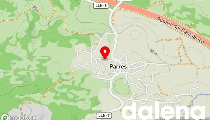 mapa de El Chispún Supermercado en Parres