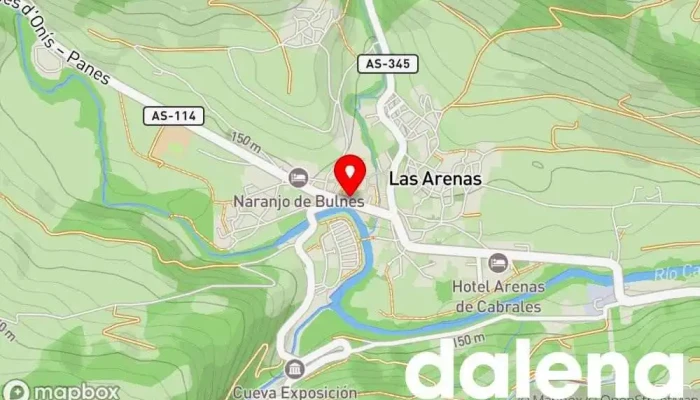 mapa de EL RINCONÍN ARENAS DE CABRALES Quesería en Las Arenas