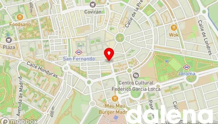 mapa de Electricidad Hiper Shop San Fernando Bazar, Tienda de accesorios para móviles, Tienda de disfraces, Tienda de artesanías, Tienda de regalos, Tienda de artículos de fiesta, Tienda de bolígrafos, Tienda de material escolar, Comercio, Juguetería en Madrid