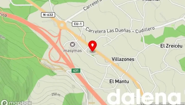 mapa de Eroski Rapid Supermercado en Cudillero