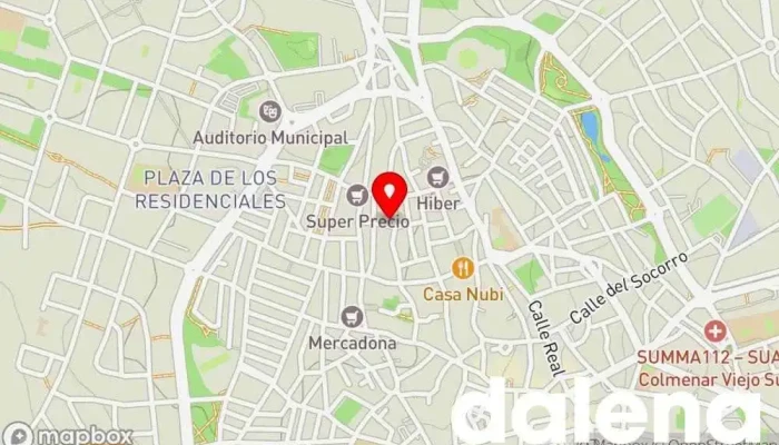 mapa de Gasolinera Alcampo Gasolinera, Servicio de lavado de coches, Cafetería, Tienda de alimentación, Estación de carga de vehículos eléctricos en Colmenar Viejo