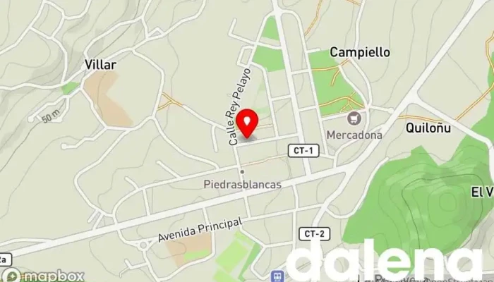 mapa de Gorfoli Tienda de alimentación en Piedras Blancas