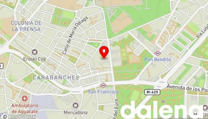 mapa de Hiper Usera Supermercado en Madrid