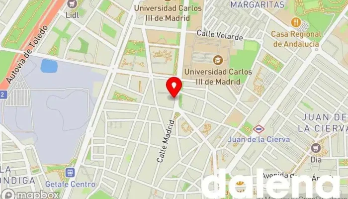 mapa de Hiper Usera Supermercado en Getafe