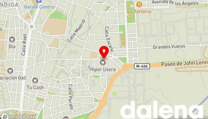 mapa de Hiper Usera Supermercado en Getafe