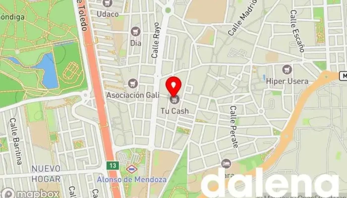 mapa de Hiper Usera (TU CASH) Supermercado en Getafe
