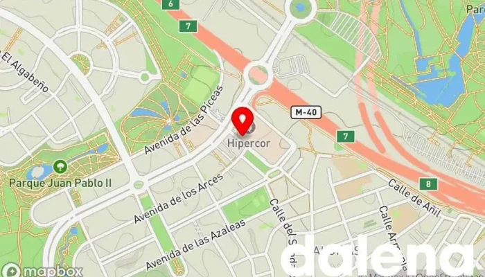 mapa de Hipercor Campo de las Naciones Hipermercado en Madrid