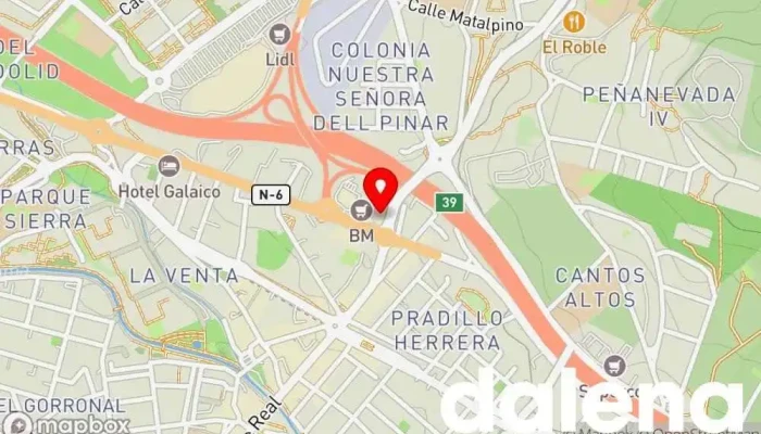 mapa de La Chiva / Bodega Latina Supermercado, Locutorio, Restaurante colombiano, Tienda de alimentación, Restaurante latinoamericano, Mercado en Collado Villalba