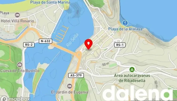mapa de La frutería de Ramón Tienda de alimentación en Ribadesella