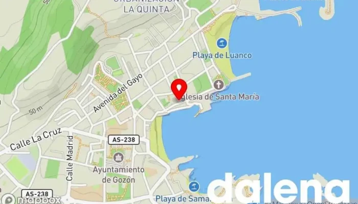 mapa de La Mar de Recuerdos Tienda de regalos en Luanco