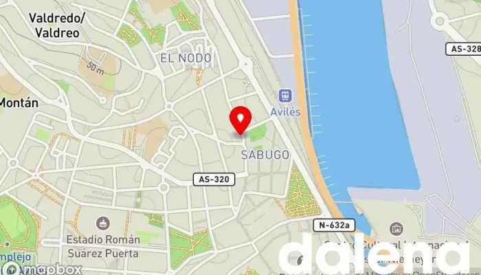 mapa de La Quintana Tienda de alimentación, Supermercado en Avilés