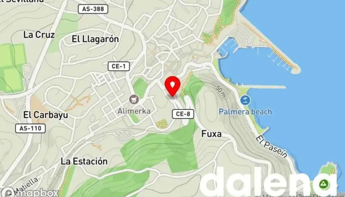 mapa de La tiendina de Chelo Tienda de alimentación en Candás