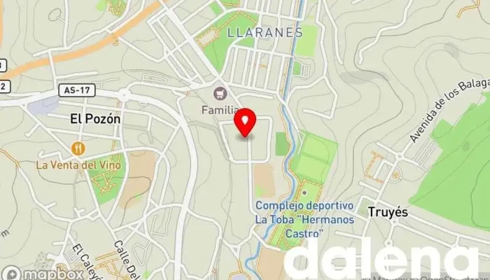 mapa de La Tiendina de Llaranes Tienda de alimentación en Avilés