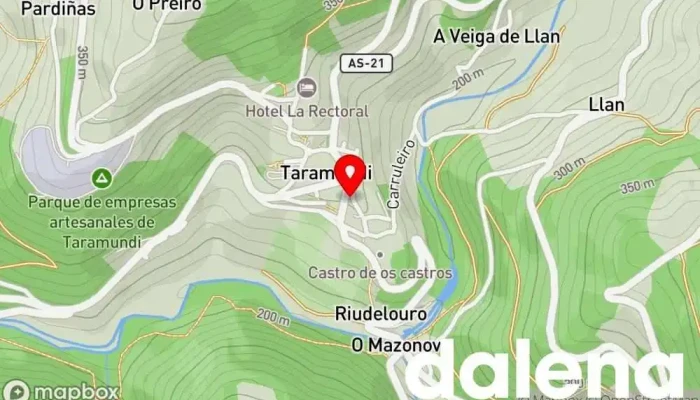 mapa de LAVIROLA Taramundi Comercio, Artesanía en Taramundi