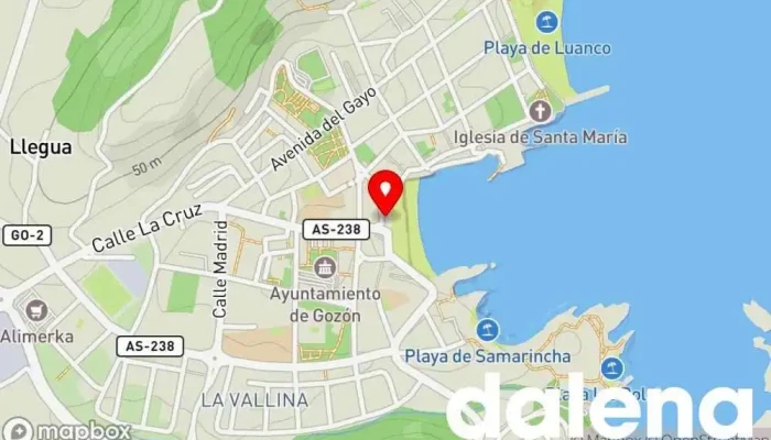 mapa de MARKET 365 Tienda de alimentación en Luanco