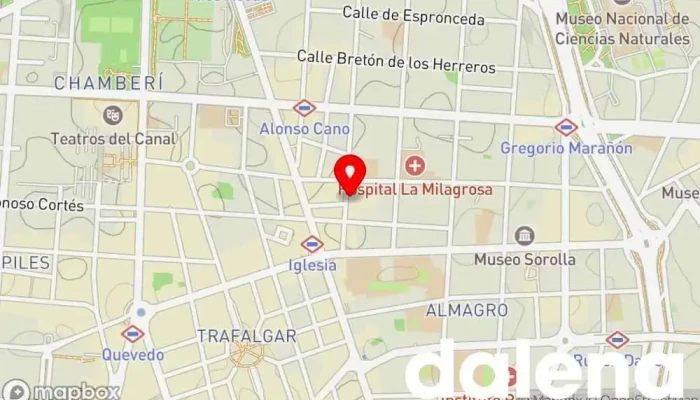 mapa de Mercado de Chamberí Mercado, Carnicería, Tienda de fiambres, Jamonería, Pescadería, Frutería, Tienda de frutos secos, Pastelería, Restaurante, Centro comercial en Madrid